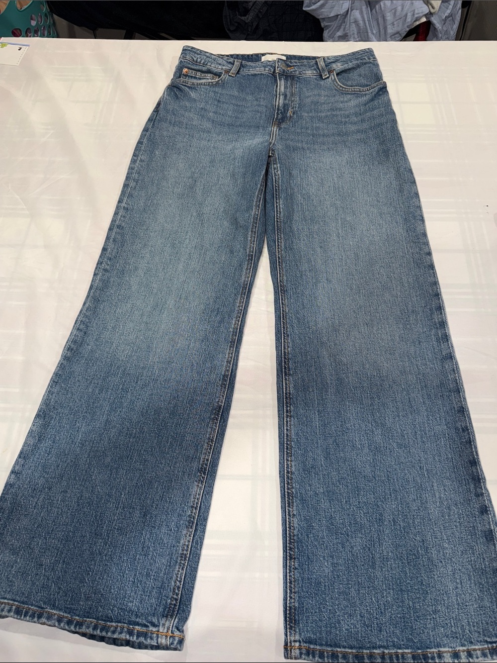 H&M Light Blue Wide-Leg Jeans